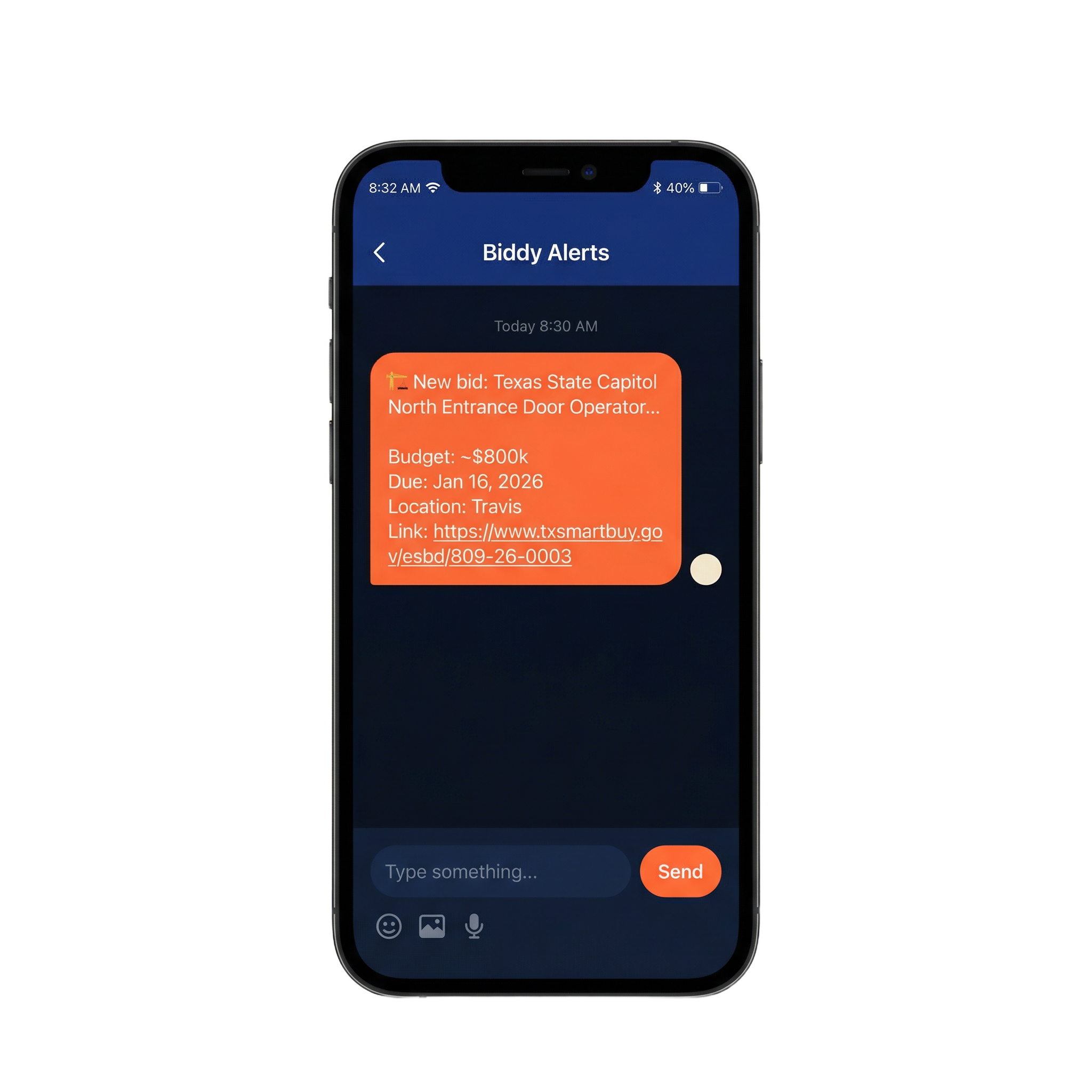 Biddy Alerts on Phone
